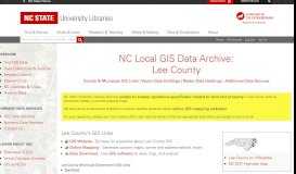
							         Lee County's GIS Links - NCSU Libraries - NC State University								  
							    