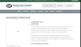 
							         Lee Family Practice Medical Care | Community Health Programs								  
							    