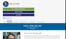 
							         Lee G. Phillips, MD - Children's Orthopaedic and Scoliosis Surgery ...								  
							    