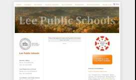 
							         Lee Public Schools: Welcome to the parent and student portal!								  
							    