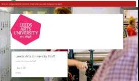 
							         Leeds Arts University Staff - Login - Leeds Arts University								  
							    