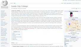 
							         Leeds City College - Wikipedia								  
							    