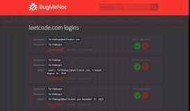 
							         leetcode.com passwords - BugMeNot								  
							    