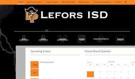 
							         Lefors ISD - Home								  
							    