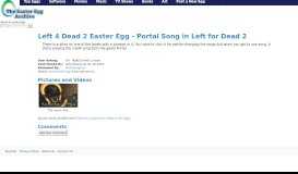 
							         Left 4 Dead 2 Easter Egg - Portal Song in Left for Dead 2 - Eeggs.com								  
							    
