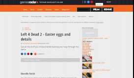 
							         Left 4 Dead 2 - Easter eggs and details | GamesRadar+								  
							    