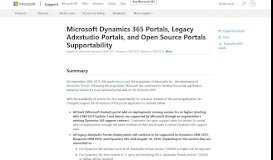 
							         Legacy Adxstudio Portals and Microsoft Dynamics 365 Portals ...								  
							    