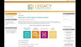 
							         Legacy Patient Portal								  
							    