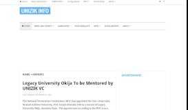 
							         Legacy University Okija To be Mentored by UNIZIK VC | Unizik Info								  
							    