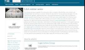 
							         Legal Action Group | LAA online news								  
							    