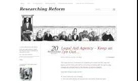 
							         Legal Aid Agency – Keep an Eye Out… | Researching Reform								  
							    