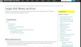 
							         Legal Aid News archive - Mental Health Law Online								  
							    