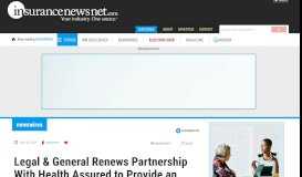 
							         Legal & General Renews Partnership With Health Assured to ...								  
							    