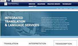 
							         Legal Language Services | TransPerfect Legal Solutions (TLS)								  
							    