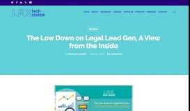 
							         Legal Lead Generation Primer - Lex Tech Review								  
							    