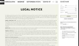 
							         Legal Notice and Privacy Policy - MH Apartments | Tourist apartments ...								  
							    