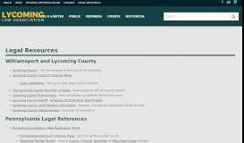
							         Legal Resources - Lycoming Law Association								  
							    