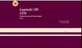 
							         Legends OBGYN: Home								  
							    