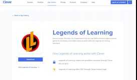 
							         Legends of Learning - Clever application gallery | Clever								  
							    
