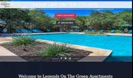 
							         Legends on the Green Apartments | Apartments in San Antonio, TX								  
							    