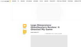 
							         Lego Dimensions Ghostbusters Review: It Ghosted My Game ...								  
							    