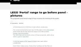 
							         LEGO 'Portal' range to go before panel - Digital Spy								  
							    