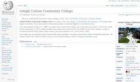 
							         Lehigh Carbon Community College - Wikipedia								  
							    