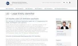 
							         LEI – Legal Entity Identifier - GS1 Germany								  
							    