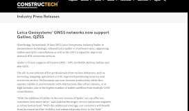 
							         Leica Geosystems' GNSS networks now support Galileo, QZSS ...								  
							    