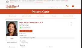 
							         Leila Rafla-Demetrious, M.D. | Weill Cornell Medicine								  
							    