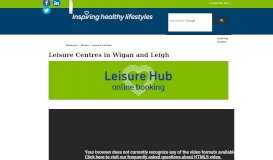 
							         Leisure Centres in Wigan and Leigh - Inspiring healthy lifestyles								  
							    