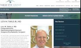 
							         Leiv M. Takle Jr. | Oculoplastic Surgeon Griffin ... - Takle Eye Group								  
							    