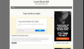 
							         Lendcor Login | Loan Deals SA								  
							    