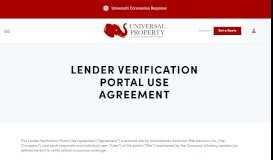 
							         Lender Verification Portal Use Agreement | Universal Property ...								  
							    