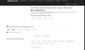 
							         Lennar associate portal login Results For Websites Listing								  
							    