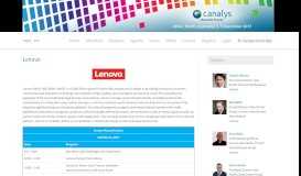 
							         Lenovo - Canalys Channels Forum								  
							    