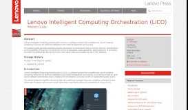 
							         Lenovo Intelligent Computing Orchestration (LiCO) Product Guide ...								  
							    