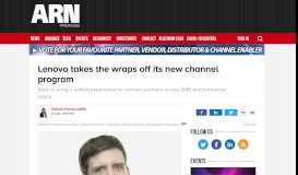 
							         Lenovo takes the wraps off its new channel program - ARN								  
							    