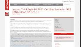 
							         Lenovo ThinkAgile HX7821 Certified Node for SAP HANA Product ...								  
							    