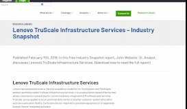 
							         Lenovo TruScale Infrastructure Services - Industry Snapshot								  
							    