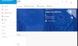 
							         Lenox Hill Hospital | Northwell Health								  
							    