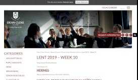 
							         Lent 2019 – Week 10 | Dean Close School								  
							    