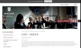 
							         Lent – Week 8 | Dean Close School								  
							    