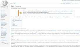 
							         Leo Cussen - Wikipedia								  
							    