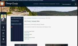 
							         LEO Portal / Intranet Sites | Orange County, NY								  
							    