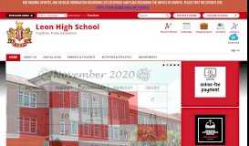 
							         Leon High School - Leon / Homepage								  
							    