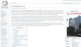 
							         Leonardo S.p.A. - Wikipedia								  
							    