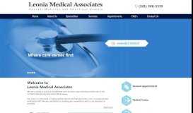 
							         Leonia Medical Associates New Jersey | Internal Medicine New Jersey								  
							    