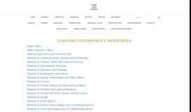 
							         Lesotho Government Ministries - GovPage								  
							    