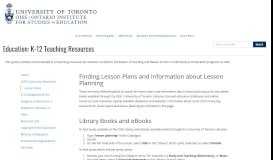
							         Lesson Plans - Education: K-12 Teaching Resources - Research ...								  
							    